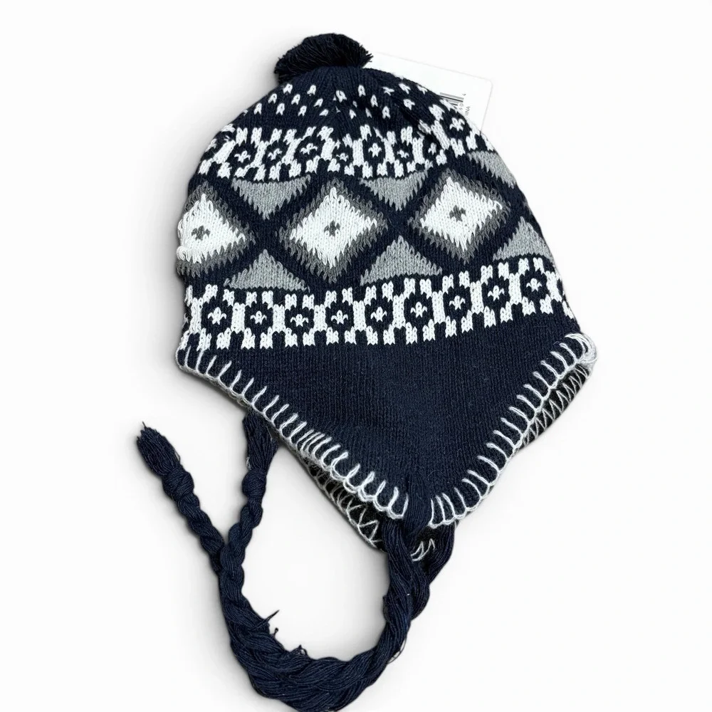 NEW! Men's‎ Navy Insulated Flap Hat by Heat Trendz, One Size Fits Most Nordic